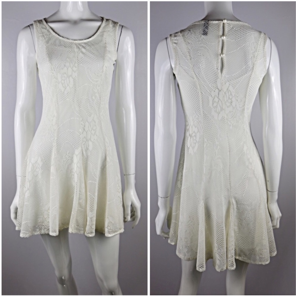BEBOP | IVORY KNIT LACE DRESS
